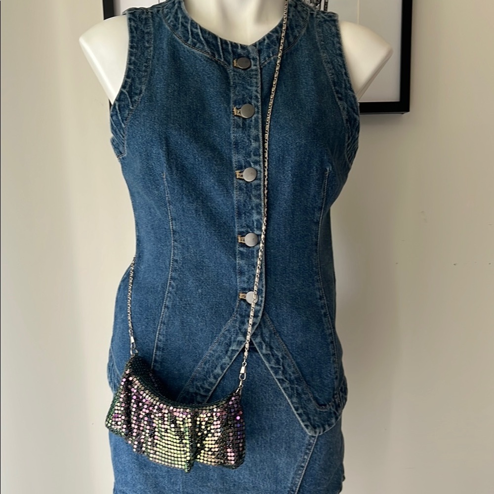 Pixie-Mood Iridescent Sequin Ruffle Mini Crossbod… - image 1